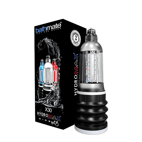 Гидропомпа Hydromax X30 Wide Boy для увеличения пениса, прозрачная