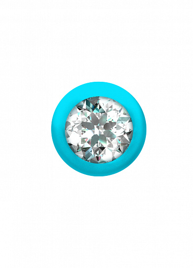 Анальная цепочка со стразом Lola Games Emotions Buddy, голубая