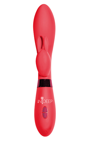 Вибратор Yonce с двойной стимуляцией, красный