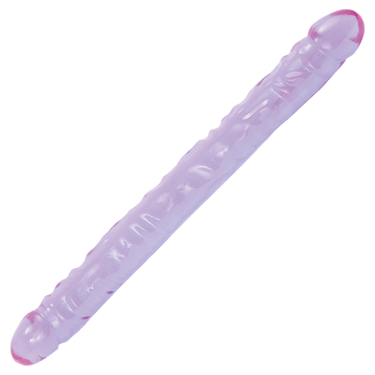 Фаллоимитатор двухсторонний Crystal Jellies фиолетовый 45,7 см