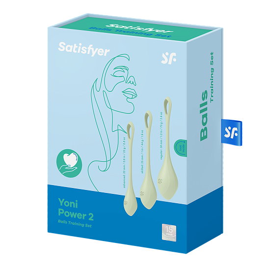 Набор вагинальных шариков Satisfyer Yoni Power 2, зеленый