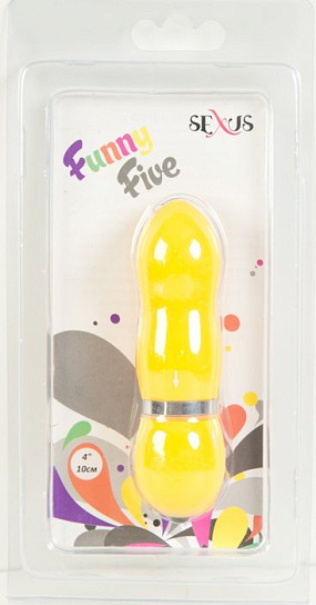 Вибратор MINI SEXUS с напылением, 10.5 см, желтый