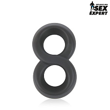 Двойное силиконовое эрекционное кольцо Sex Expert SEM-153
