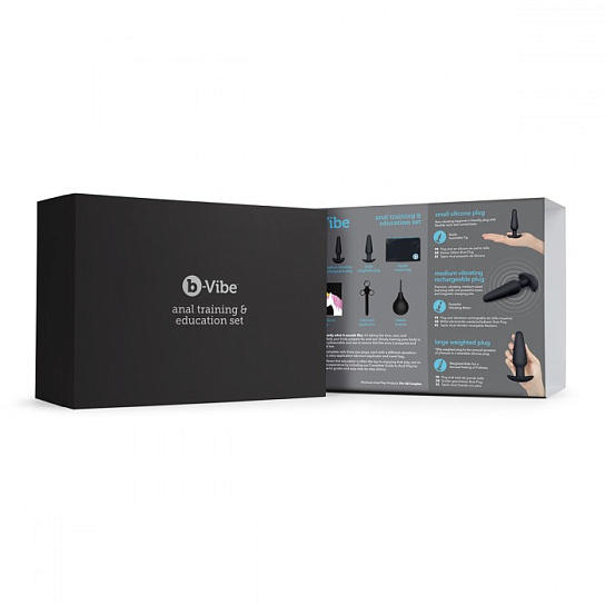 Набор анальных пробок B-VIBE ANAL EDUCATION SET, черный