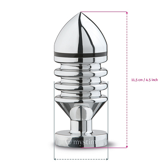 Анальный плаг большого размера с электростимуляцией