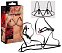 Бюстгалтер черный с зажимами на соски Bra Silicone Nipple Clamps