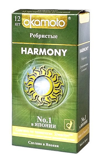 Ребристые презервативы Okamoto Harmony