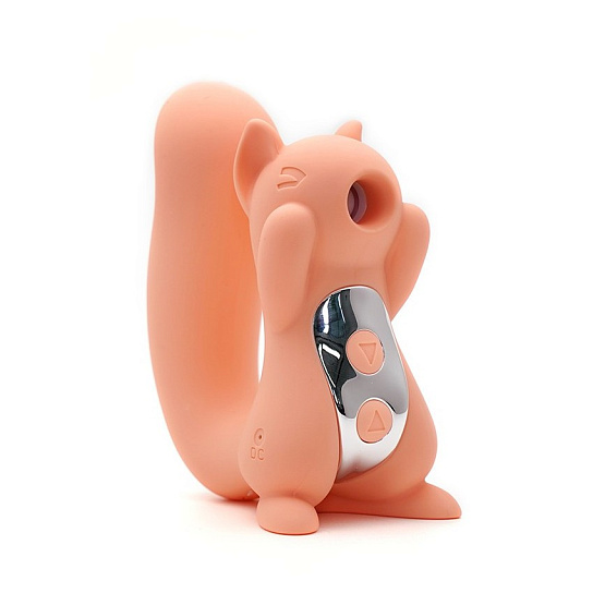 Вакуумный стимулятор клитора Белочка KisToy Miss UU, оранжевый