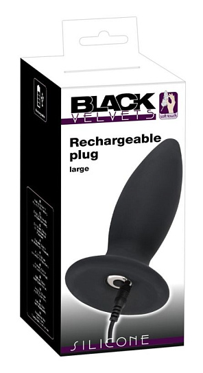 Анальная пробка Recharge Plug с вибрацией, из силикона M