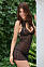 Ночная сорочка из тюля SoftLine SONIA черная, S/M
