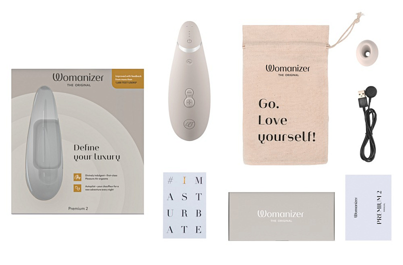 Вакуумно-волновой стимулятор Womanizer Premium 2, белый