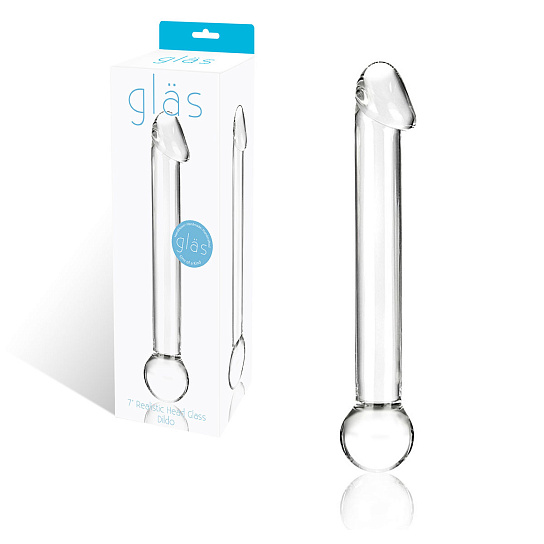 Дилдо GLAS с реалистичной головкой, 16 см