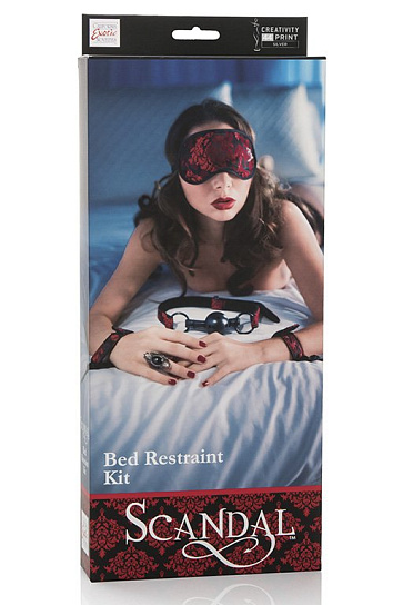 Restraint Kit атласный черно-красный комплект для бондажа