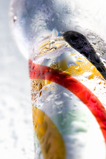 Радужный фаллоимитатор из стекла DILDO, 19 см