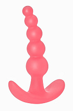 Пробка Bubbles Anal из силикона для деликатной стимуляции, розовая