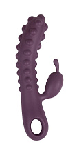 Вибромассажер SMON №1 с рельефными бугорками, фиолетовый