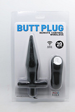 Беспроводная анальная пробка Butt Plug, черная