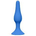 Силиконовая анальная пробка Slim Anal Plug размер S, синяя