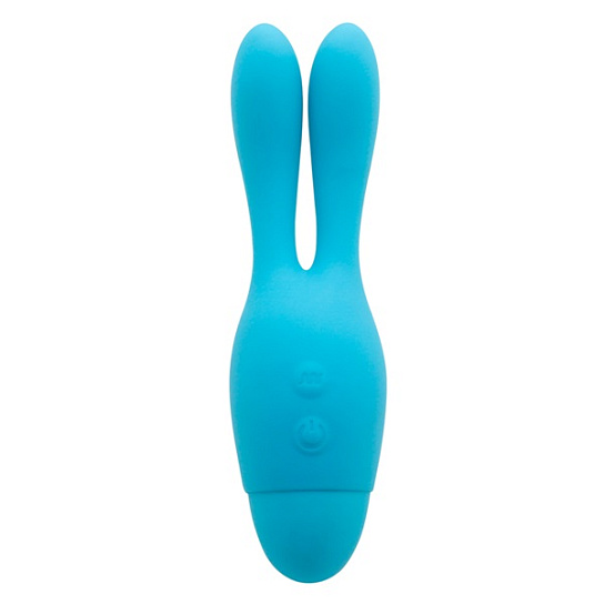 Многофункциональный вибростимулятор Dream Bunn из силикона 6.5 см, синий