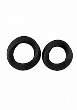 Два силиконовых эрекционных кольца, черные