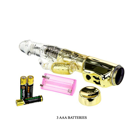 Вагинальный хай-тек вибратор U.S. Gold Lover с ротацией