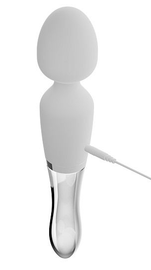 Вибратор Orion Liaison Led Wand вонд, белый-прозрачный