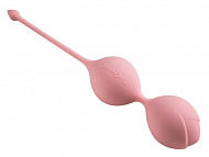 Шарики Кегеля для женщин U-Tone с ручкой из силикона, розовые