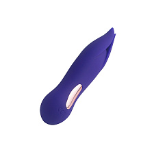 Вибростимулятор из силикона с нежными лепесточками 16.5 см, фиолетовый