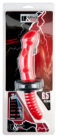 Двойной анальный вибратор, ToyFa Black & Red, красный