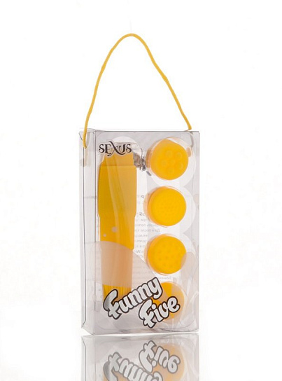 Вибратор Sexus Funny Five, желтый