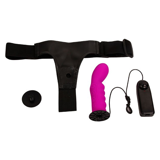Baile Ultra Harness стильный страпон с эластичными ремешками, 14 см
