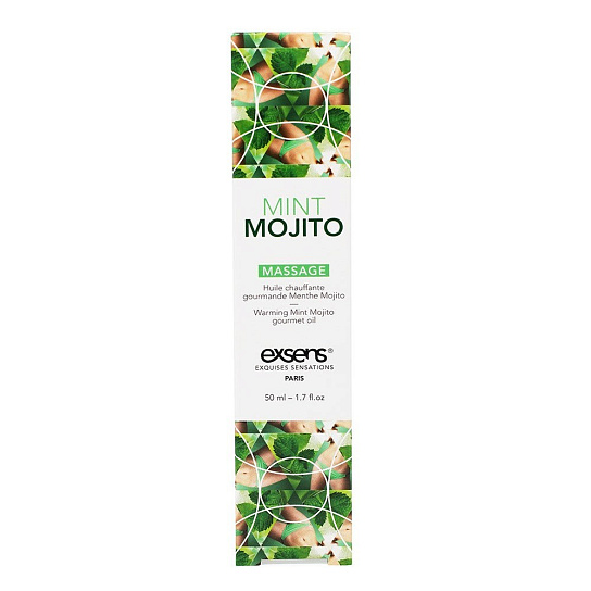 Согревающее масло-лубрикант для массажа с ароматом Мохито Exsens Gourmet Mint Mojito, 50 мл