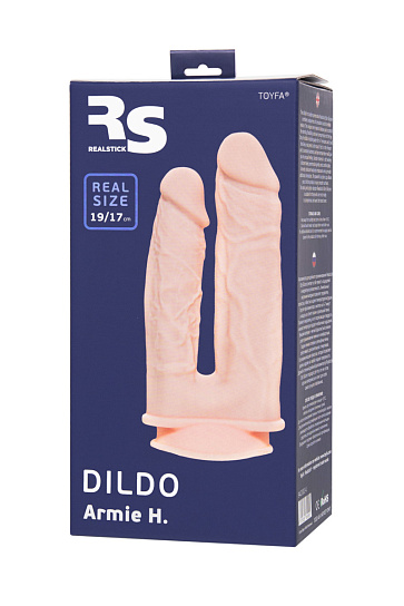 Фаллоимитатор для двойного проникновения RealStick Silicone Armie H, 19 см