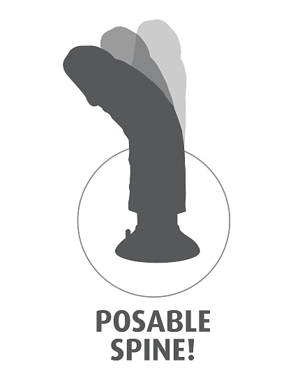 Реалистичный гибкий вибратор-насадка 8 Vibrating Cock 14.5 см, телесный