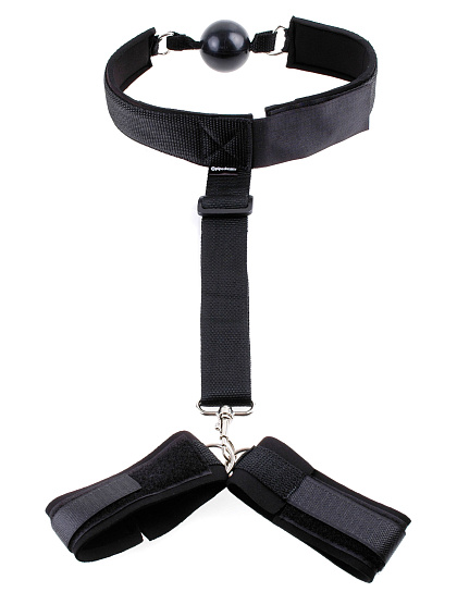 Фиксаторы Gag & Wrist Restraint черные для новичков