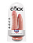 Анально-вагинальный фаллоимитатор King Cock Double Penetrator 11.4 см, телесный