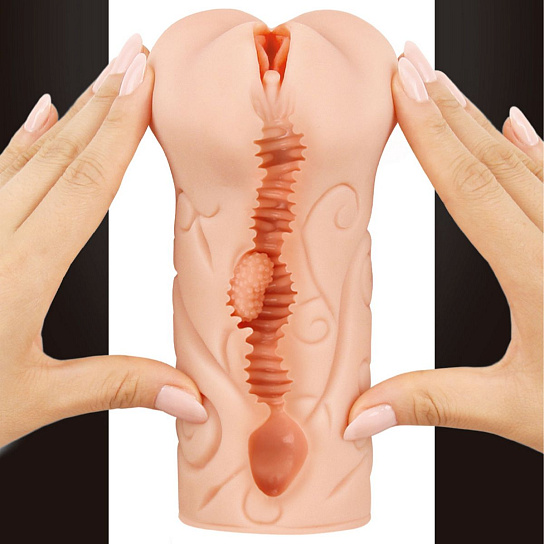 Мастурбатор-вагина Kokos Tattoo со стимуляцией головки члена