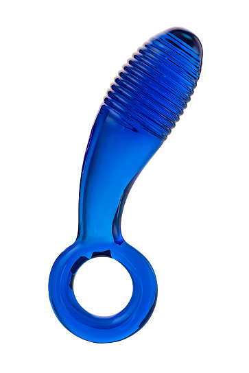 Стеклянная втулка DILDO с кольцом, 15 см