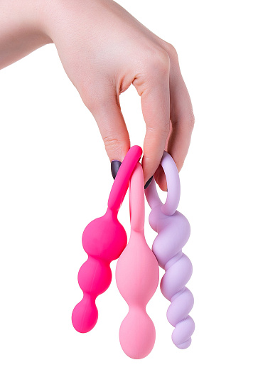 Набор анальных стимуляторов Satisfyer Plugs, цветные