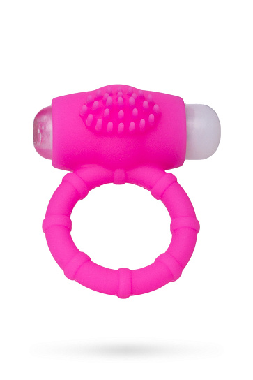 Силиконовое виброкольцо А-Toys с клиторальным стимулятором