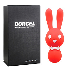 Многофункциональный вибростимулятор-зайчик Dorcel, 16 см, оранжевый