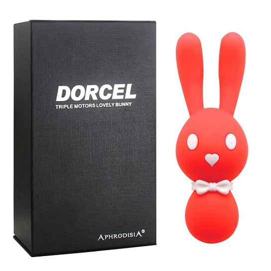 Многофункциональный вибростимулятор-зайчик Dorcel, 16 см, оранжевый