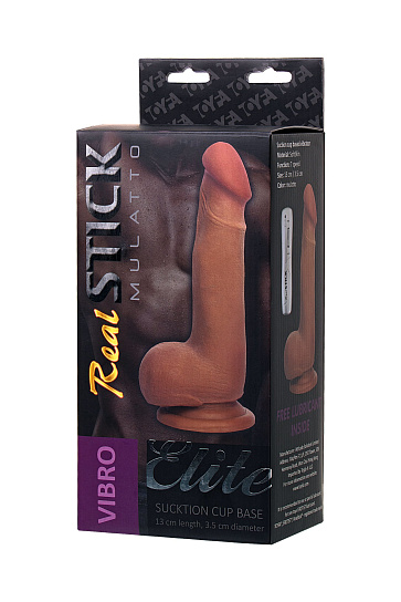 Вибратор-реалистик для женщин RealStick Elite Mulatto, 13 см