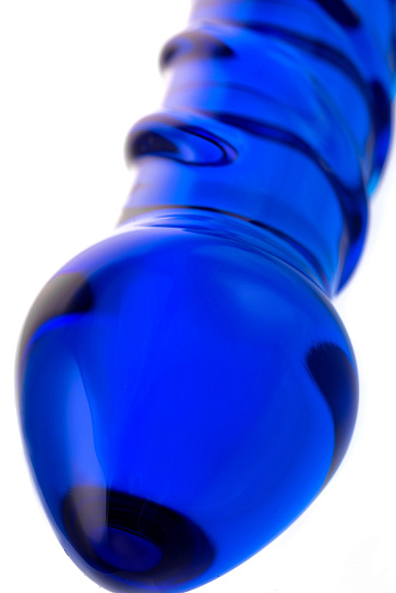 Синий стеклянным фаллос DILDO, 18 см
