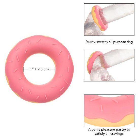 Эрекционное кольцо Naughty Bits Dickin’ Donuts в виде пончика