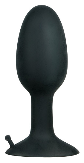 Черная анальная пробка Backdoor из силикона, 8 см