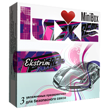 Ребристые презервативы со смазкой из латекса Luxe Mini Box Экстрим №3