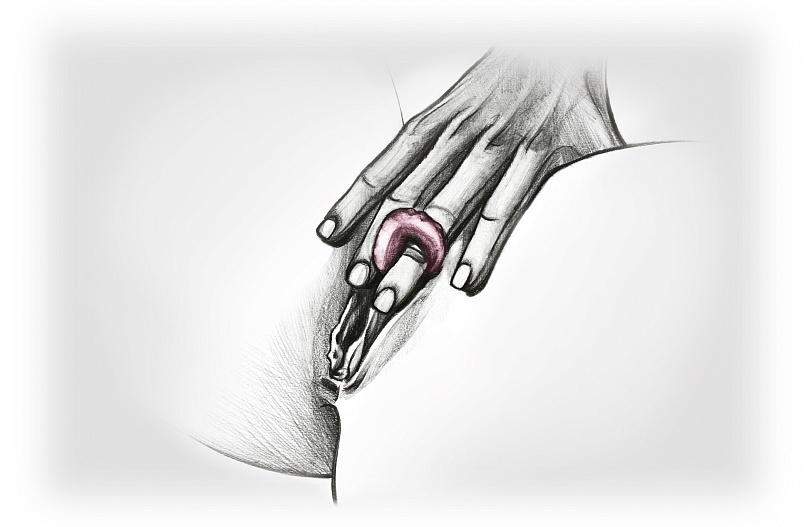 Кольцо-насадка на палец с вибрацией Gvibe Gring, розовое