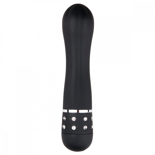 Небольшой вибратор Easytoys Love Diamond Lined Vibrator, черный