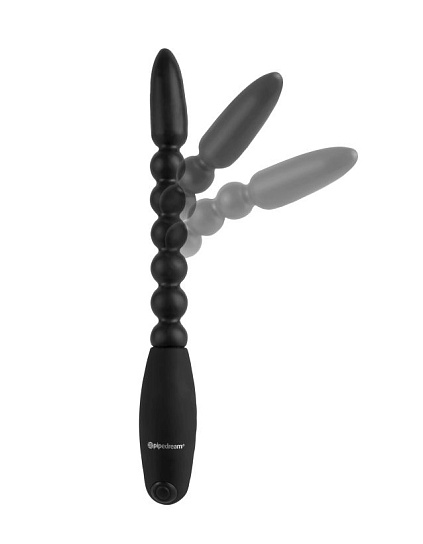 Анальный вибростимулятор Power Beads с гибким хребтом